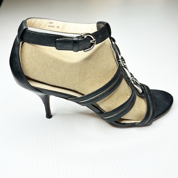 Coach Blake Leather Open Toe Heels (8) - Picture 6 of 16